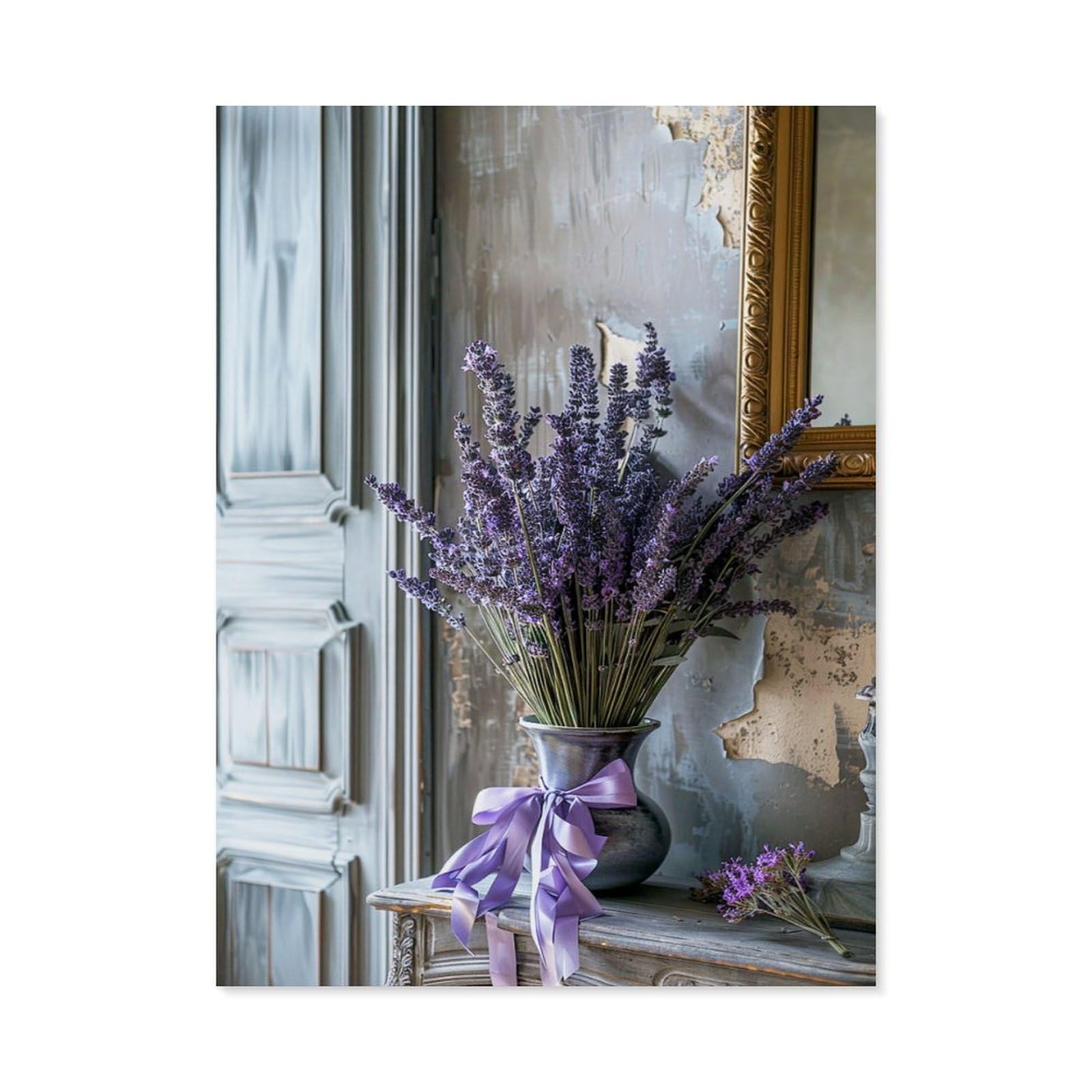 GSBRSNTS DIY Oil Painting Paint by Number Kit，Lavender Bouquet，DIY Painting by Number Kits Oil Paint Drawing Canvas Home Decor Gift(50x60cm-AA25