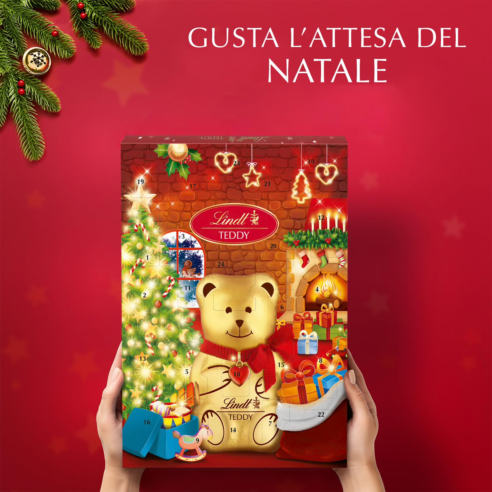 Lindt Calendario Avvento 2025 Teddy Orsetto, 24 cioccolatini, 170g