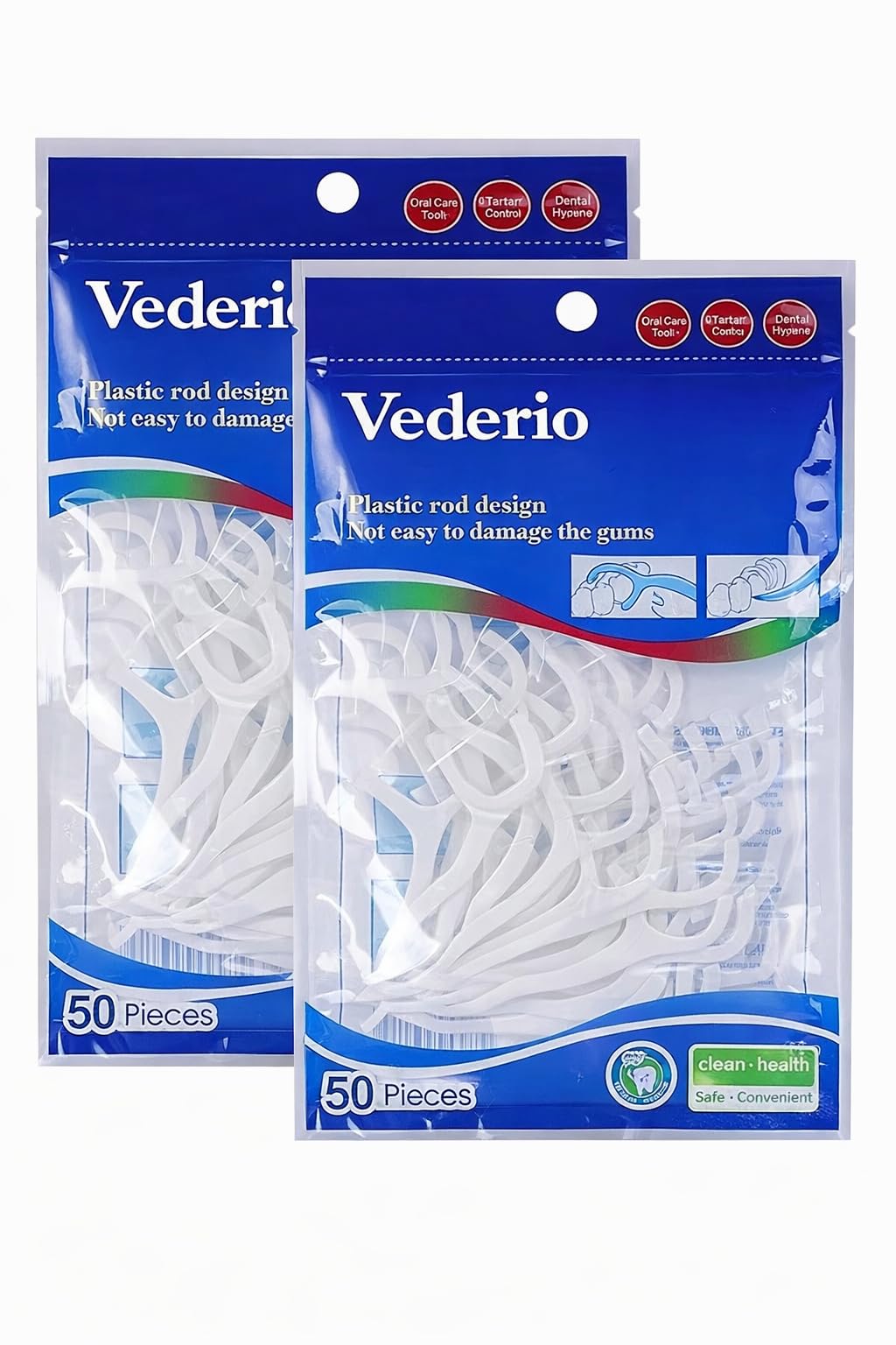 Dental Floss Toothpicks 100pcs Pack of 2 for Interdental Cleaning, Plaque Removal & Oral Hygiene Care Easy Grip Floss Picks for Teeth Gaps, Braces Support, Daily Mouth Cleaning, Tongue Cleaner-image-45
