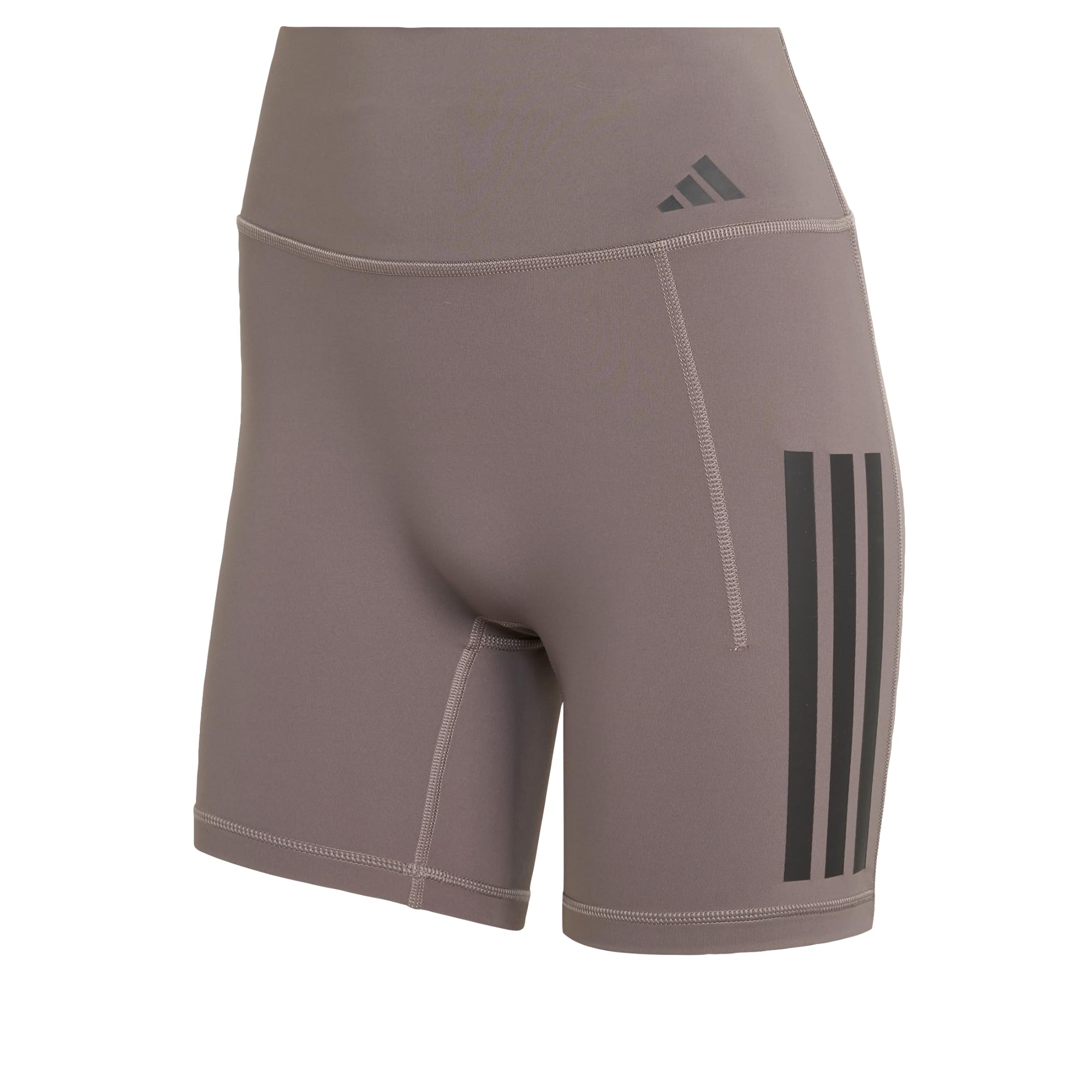 adidas Women's Optime Workout 3-Stripes Short Leggings, charcoal, XL 6 inch