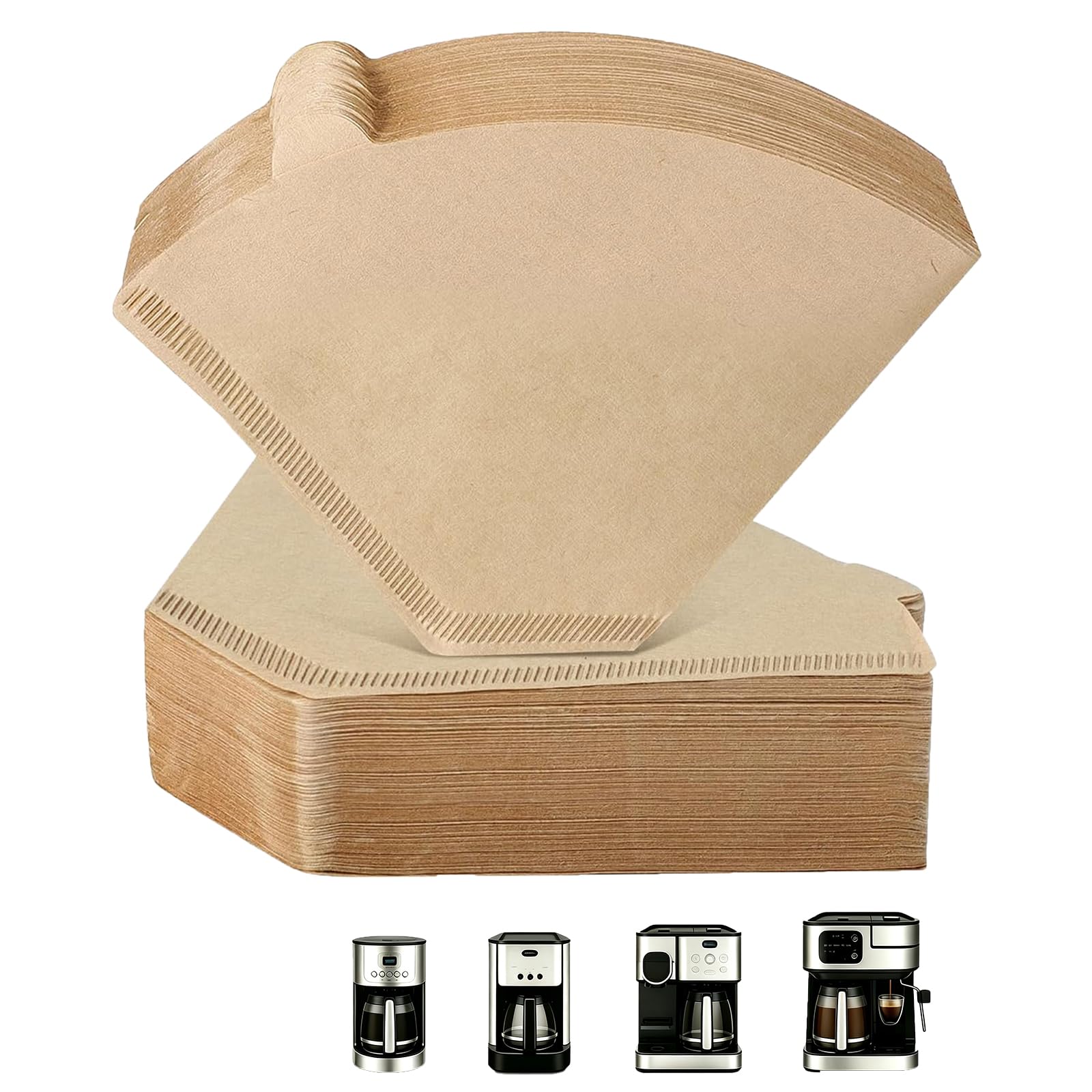 Kegel-Kaffeefilter #4, natürlicher, ungebleichter Kaffeefilter für 8–12 Tassen, passend für Einweg-Papierfilter für Ninja, Mr. Coffee, Hamilton Beach, Melitta, Pour Over und Tropfmaschinen