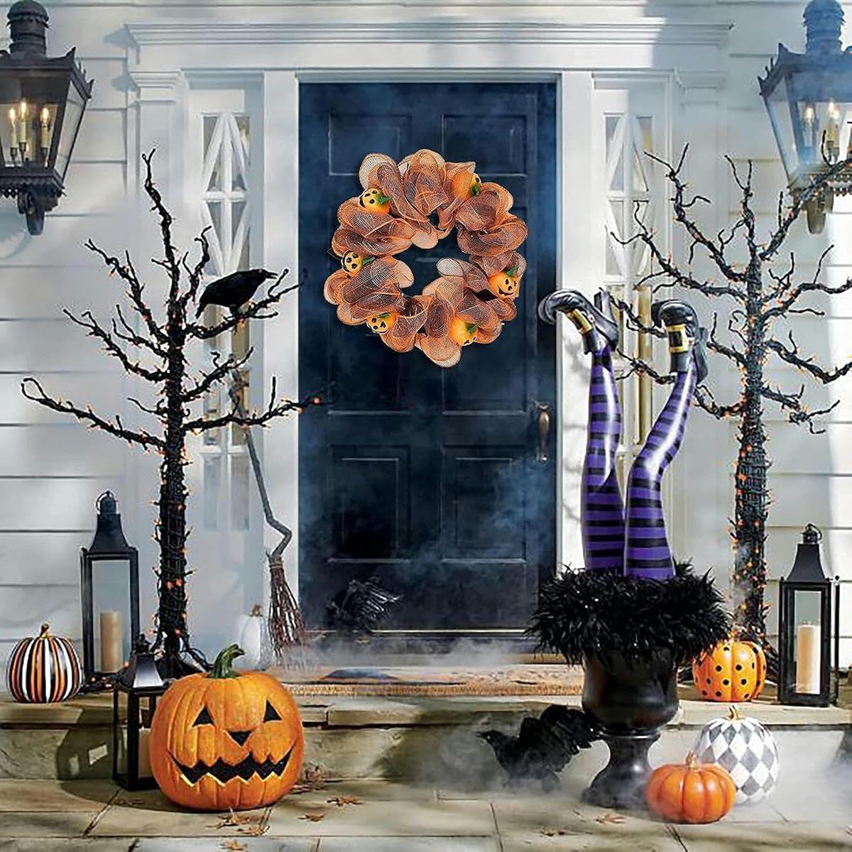 Ghirlanda di zucca da fattoria, ghirlanda artificiale, cartello di benvenuto, estate, primavera, autunno, autunno, decorazione per porta d'ingresso, ghirlanda di Natale, decorazione per esterni per po