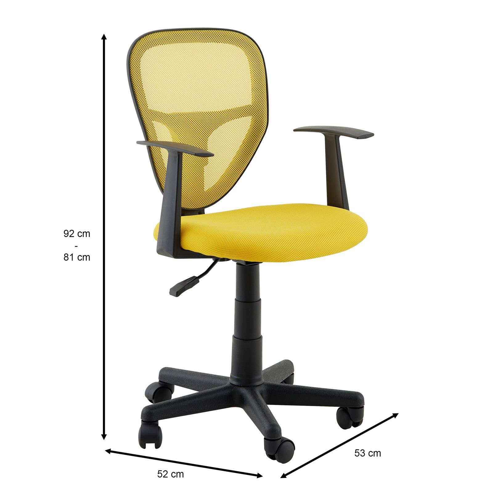 Coffs bureaustoel, Mesh bureaustoel met armleuningen, Ergonomische bureaustoel, 61x60h99/108 cm Coffs bureaustoel, Mesh bureaustoel met armleuningen, Ergonomische bureaustoel, 61x60h99/108 cm