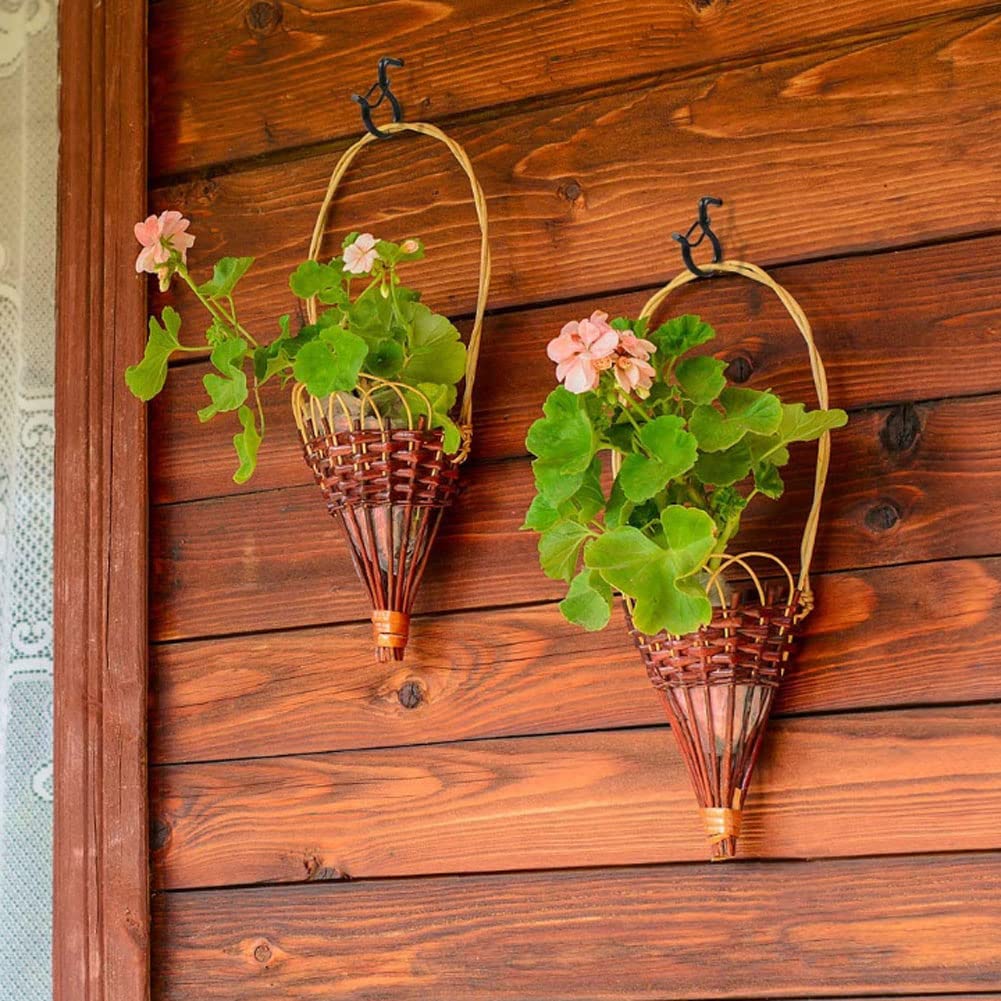 esowemsn 20PCS Sheep Eye Circle Hook Black Iron Ceiling Hook Self-Tapping Hook Windproof Screw Hook with Buckle for Hanging Plants,Outdoor String Lights,Wall Hangers,Light Hangers