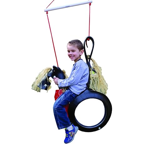 Pony Pal Recycled Horse Tire Swing: Durable & Fun Swing Set Accessory