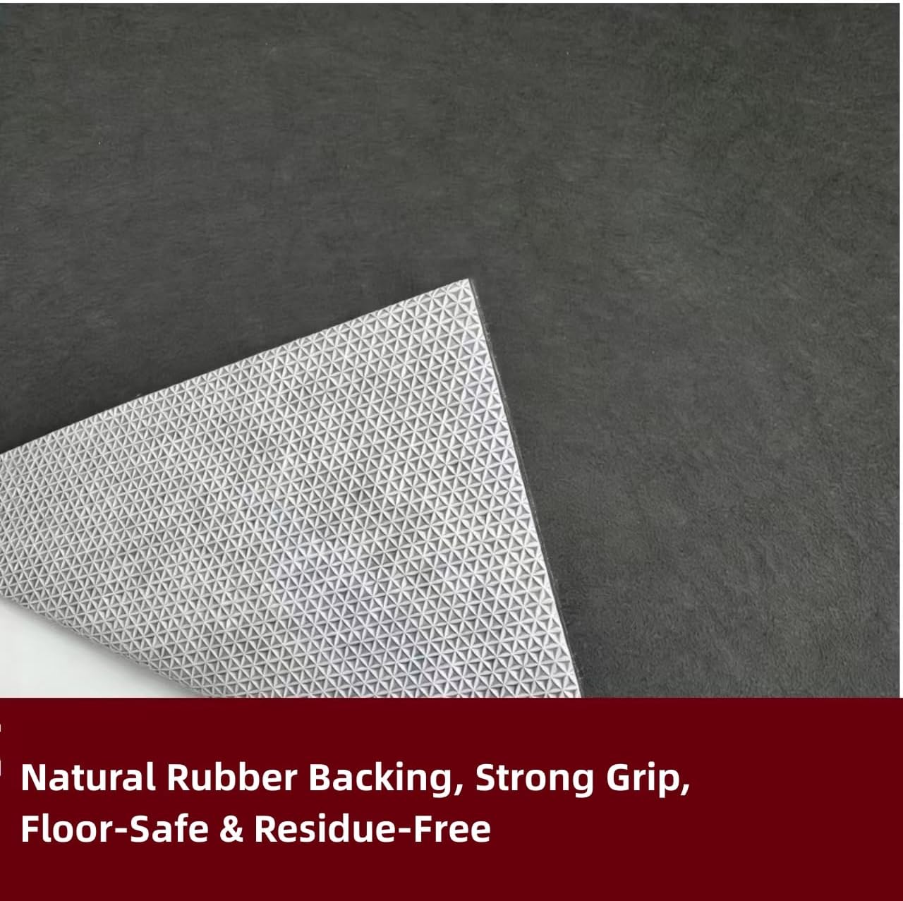 Non-Slip Rug Pad 5x7 ft,1/8" Thick, Non Skid Rug Pads for Hardwood Floors and Carpet, Extra Thick Area Rug Gripper, 100% Waterproof Felt and Rubber Rug Mat