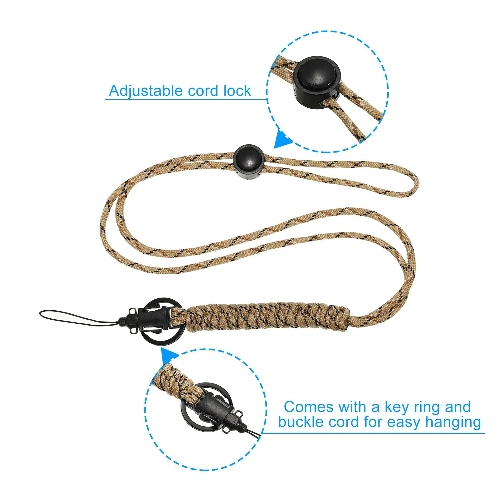 PATIKIL 23.6 Inch Paracord Lanyard - Image 3