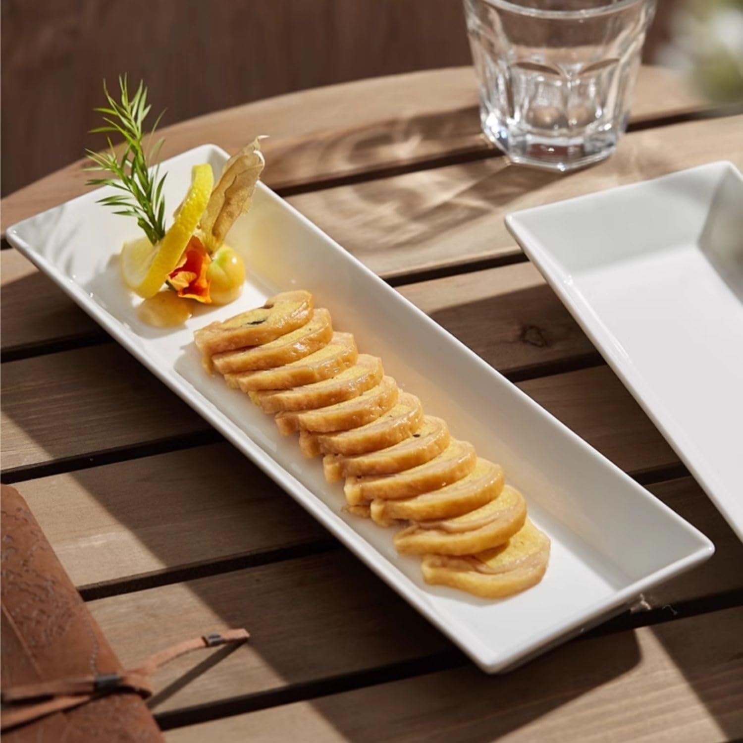 Piatti Cena Piatto da sushi rettangolare in ceramica, ristorante, hotel, speciale, barbecue, stoviglie, piatto freddo for la casa Forniture Per Feste