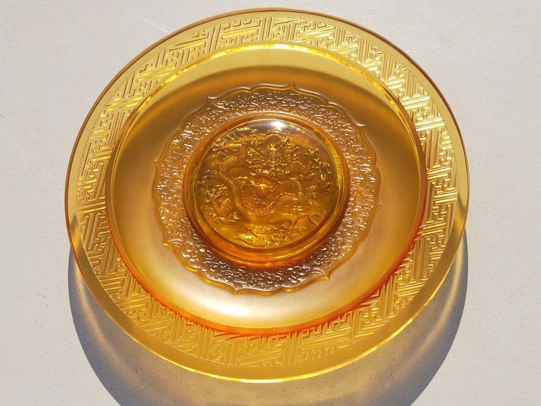 Amazon.co.jp: 中国製 皿 龍紋 飾り皿 骨董品 古玩 : ホーム＆キッチン