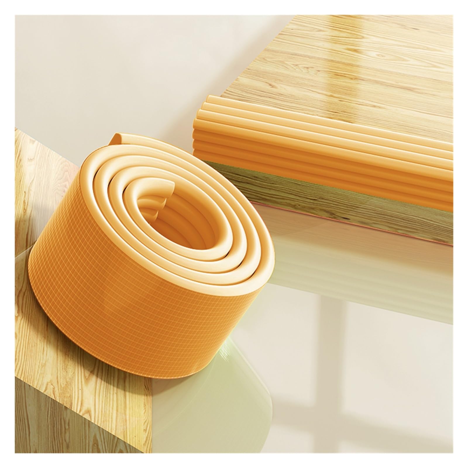 YNBSHGAA Foam edge protectors, Self-Adhesive Child Anti-Collision Strips, Bumper Cushion, Desk Corner Protectors Pad For Furniture Fireplace,Wood-2m/6.56ft