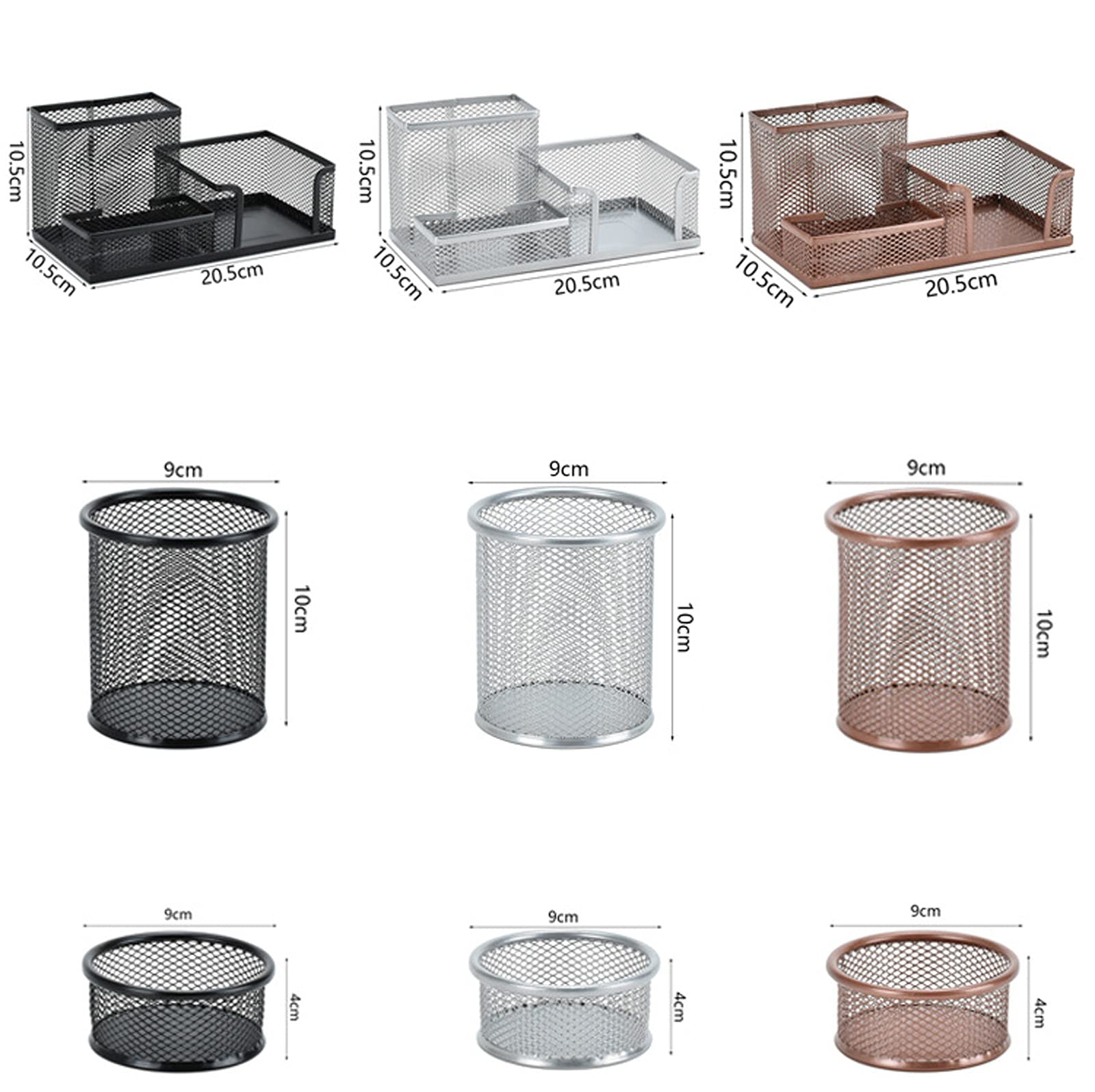 Produktbild von Runde Metall Büroklammer Fall Schreibtisch Organizer Aufbewahrungsbox Bürobedarf