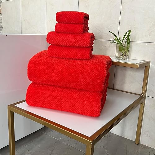 Miniatura 6 de YTYC Toallas, toallas de baño de gran tamaño de 39 x 78 pulgadas para adultos, toallas de baño de lujo, juegos extra grandes para baño, toallas de