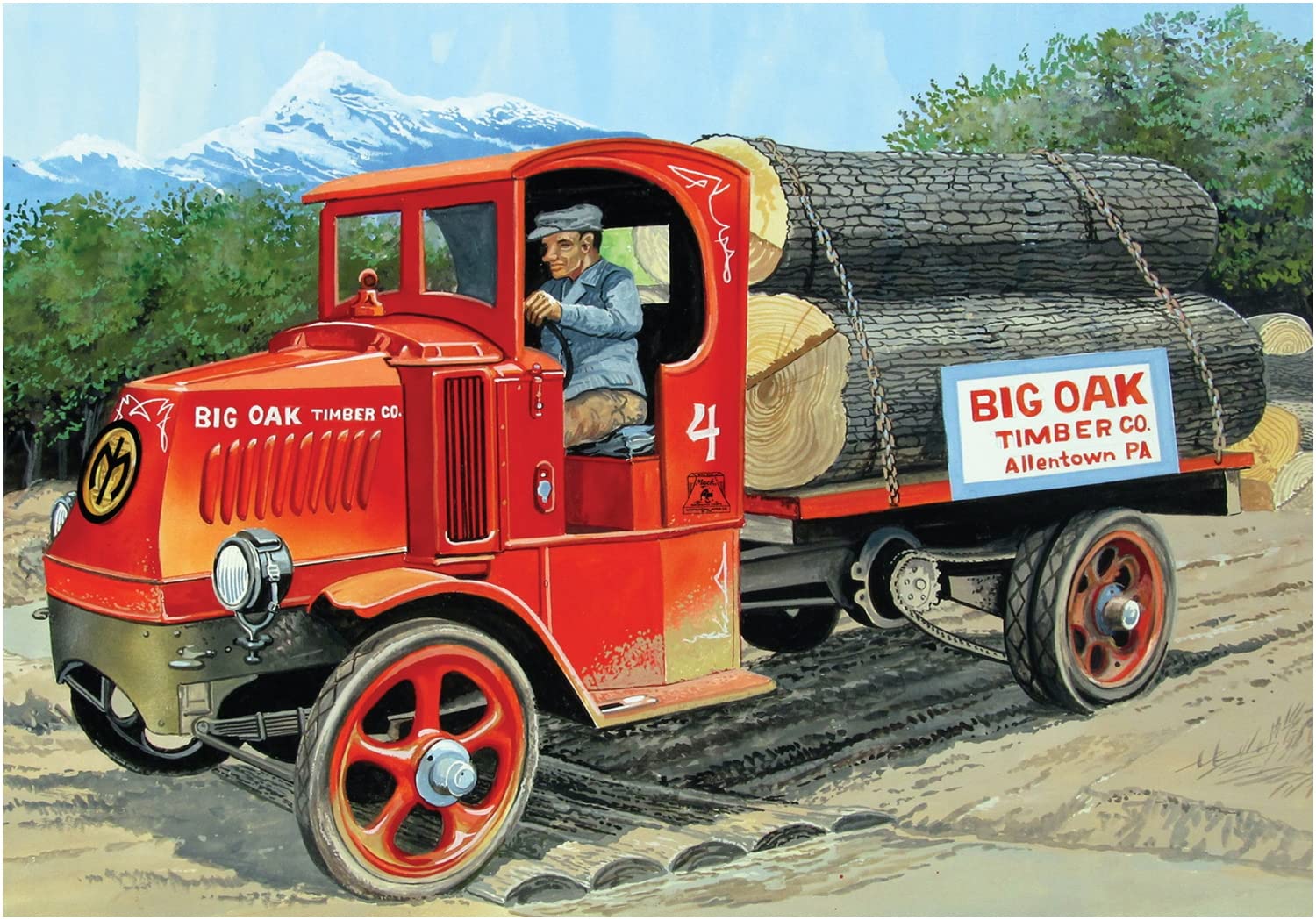 Atlantis 1926 Mack AC Bulldog Logging Truck 1/24 Scale Model kit