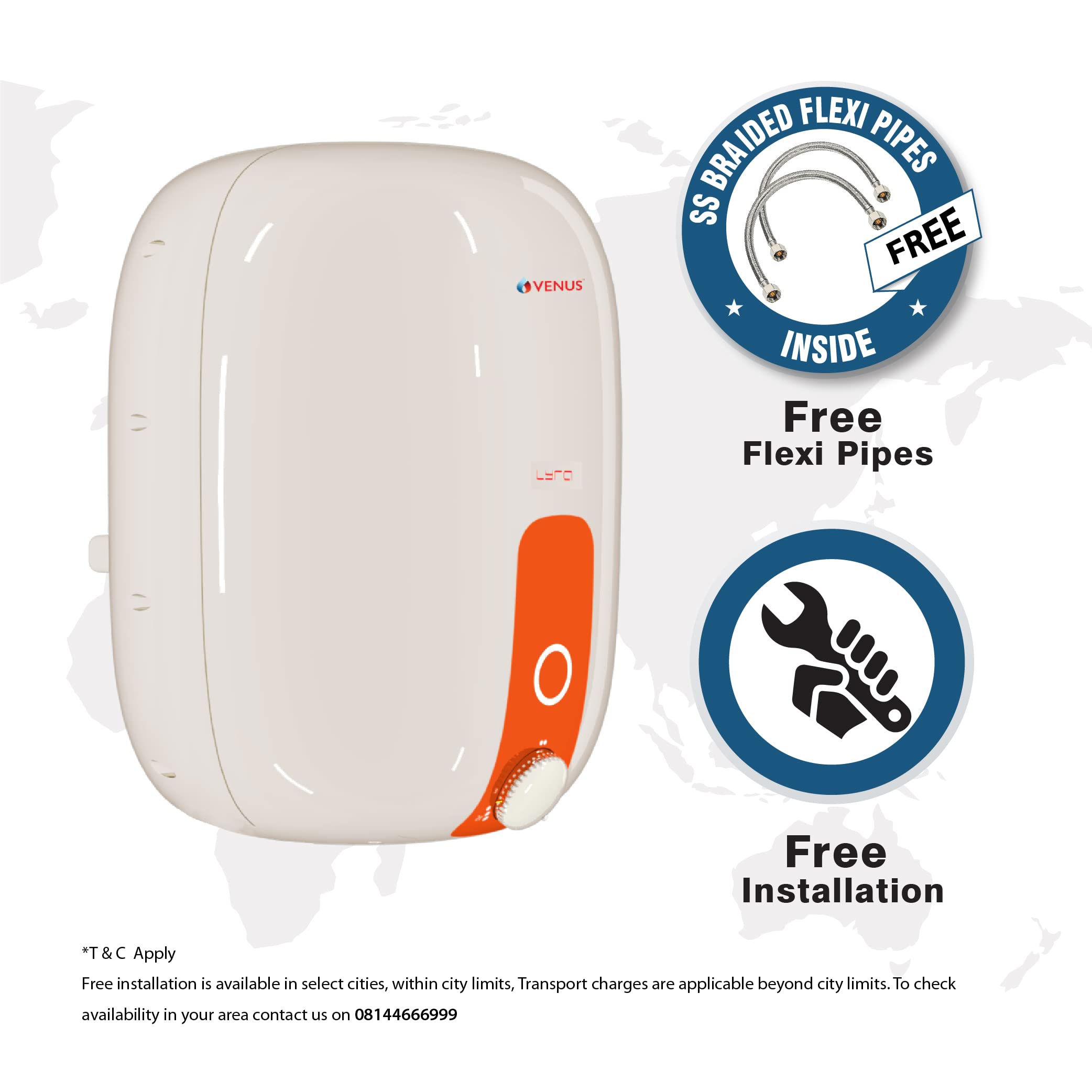 Buy Venus Lyra 10R 10-Litre Storage Water Heater (Ivory/Orange, BEE Star  Rating - 4 Stars) Online at Low Prices in India - Amazon.in