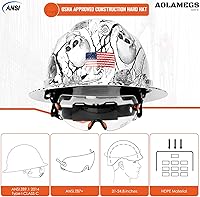Vista 29 de Carbon Fiber Pattern Full Brim Hard Hat with Visor-OSHA Approved Construction Safety Helmet for Men Women,ANSI Z89.1 Vented Reflective Hardhat with