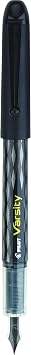 Pilot Precise Varsity Pre-Filled Fountain Pens for Writing, Medium Point Stainless Steel Nib, Black Ink, 1.0mm, 12-Pack
