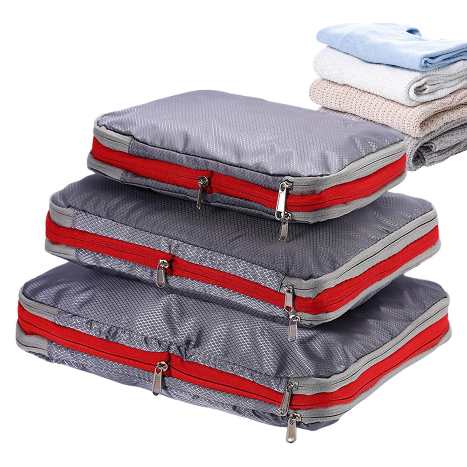 Bolsas de embalaje para viaje solucionan la falta de espacio juego de 3 piezas impermeables para ropa