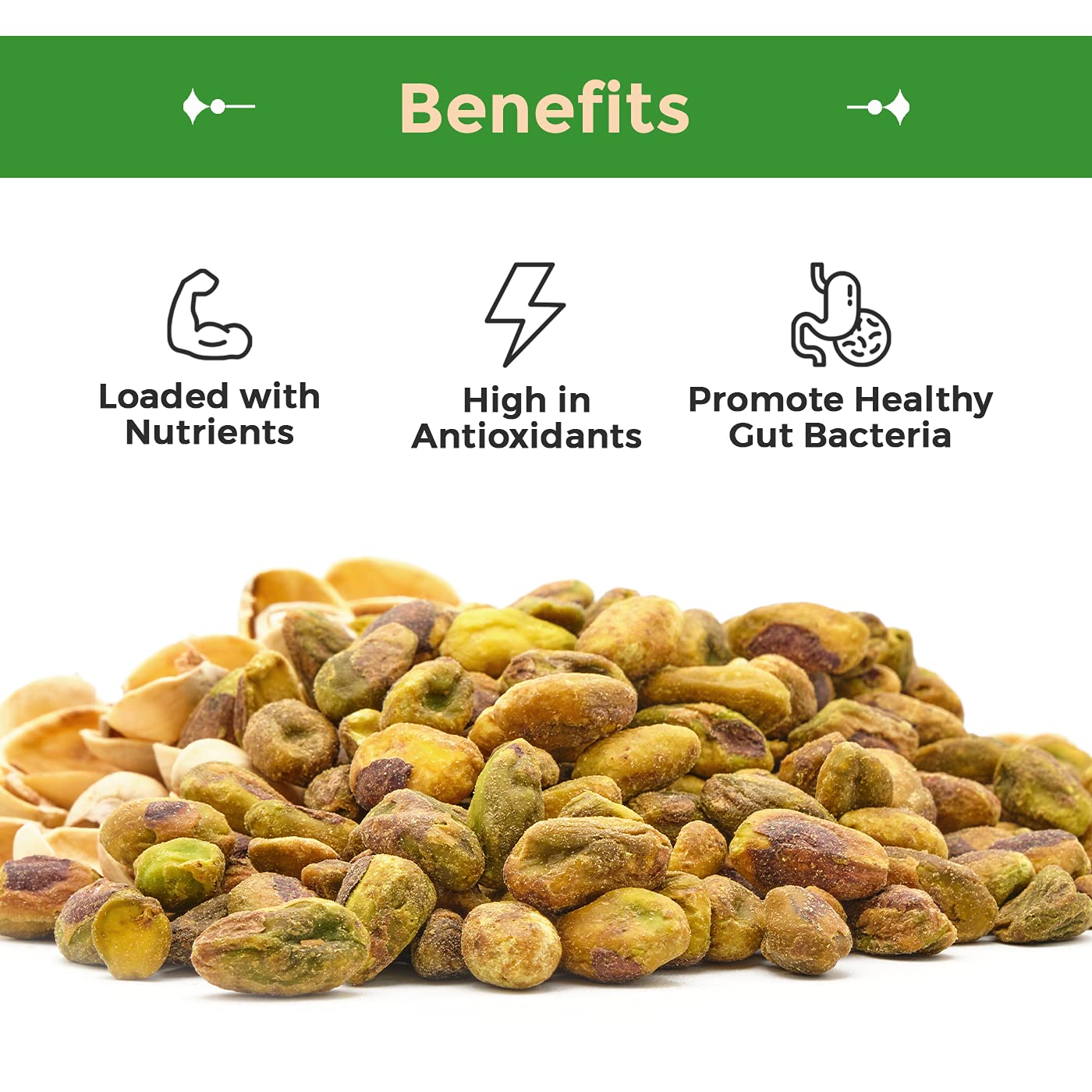 Sincerely Nuts Pistachios Roasted and Salted Kernels | No Shell Healthy Snacks for Kids and Adults | Shelled Convenient Snack | Gourmet Flavor | Vegan, Kosher & Gluten Free. 1(LB) Bag
