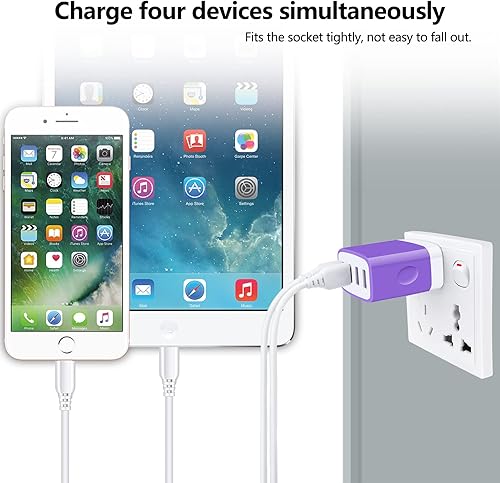 Miniatura 2 de HOOTEK - Bloque de cargador de pared, enchufe de cargador de pared USB de 4.8 A, adaptador de corriente, bloque de carga, caja de carga para iPhone