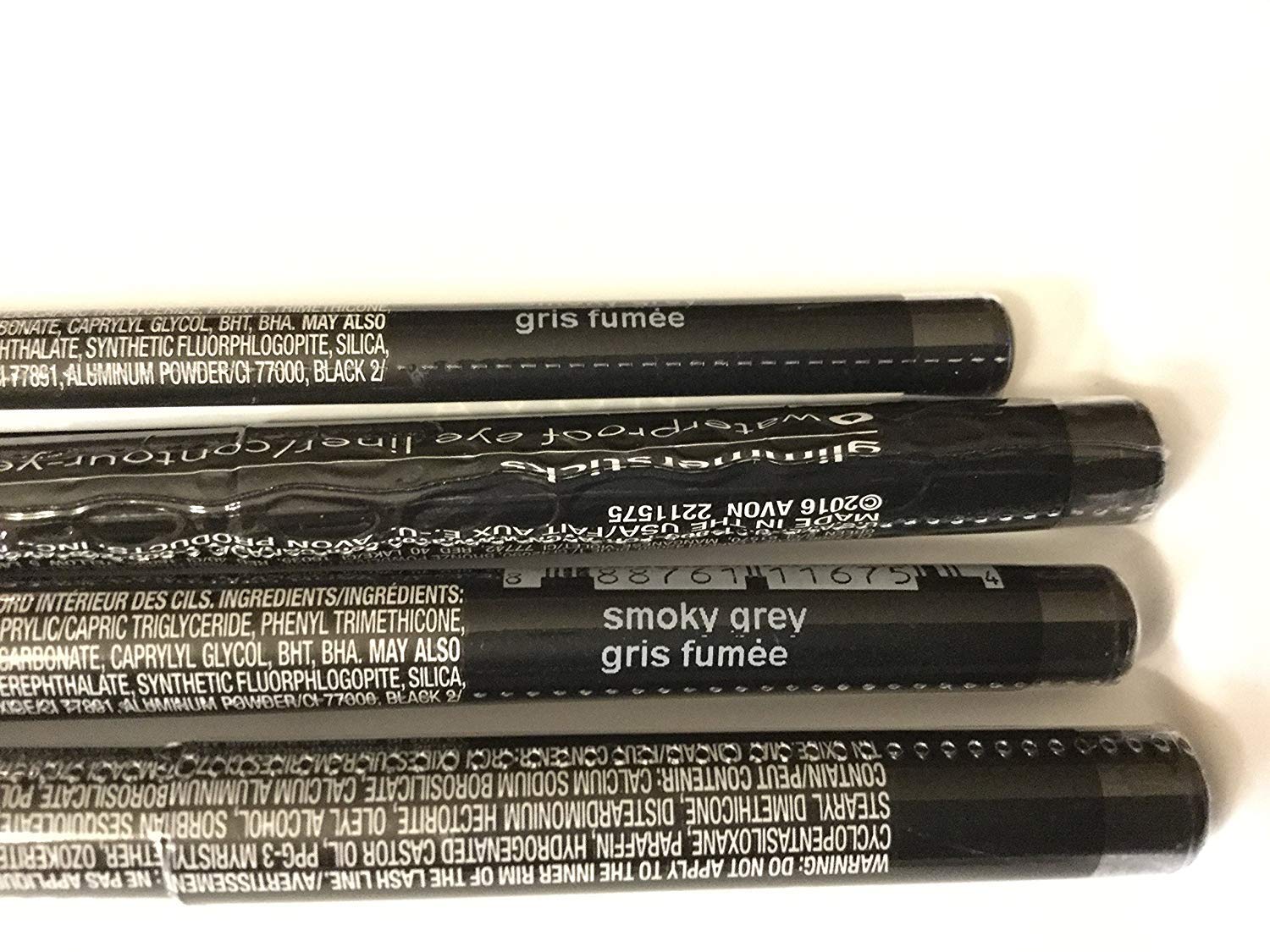 LOT OF 4 AVON GLIMMERSTICKS WATERPROOF EYELINER SMOKEY GREY