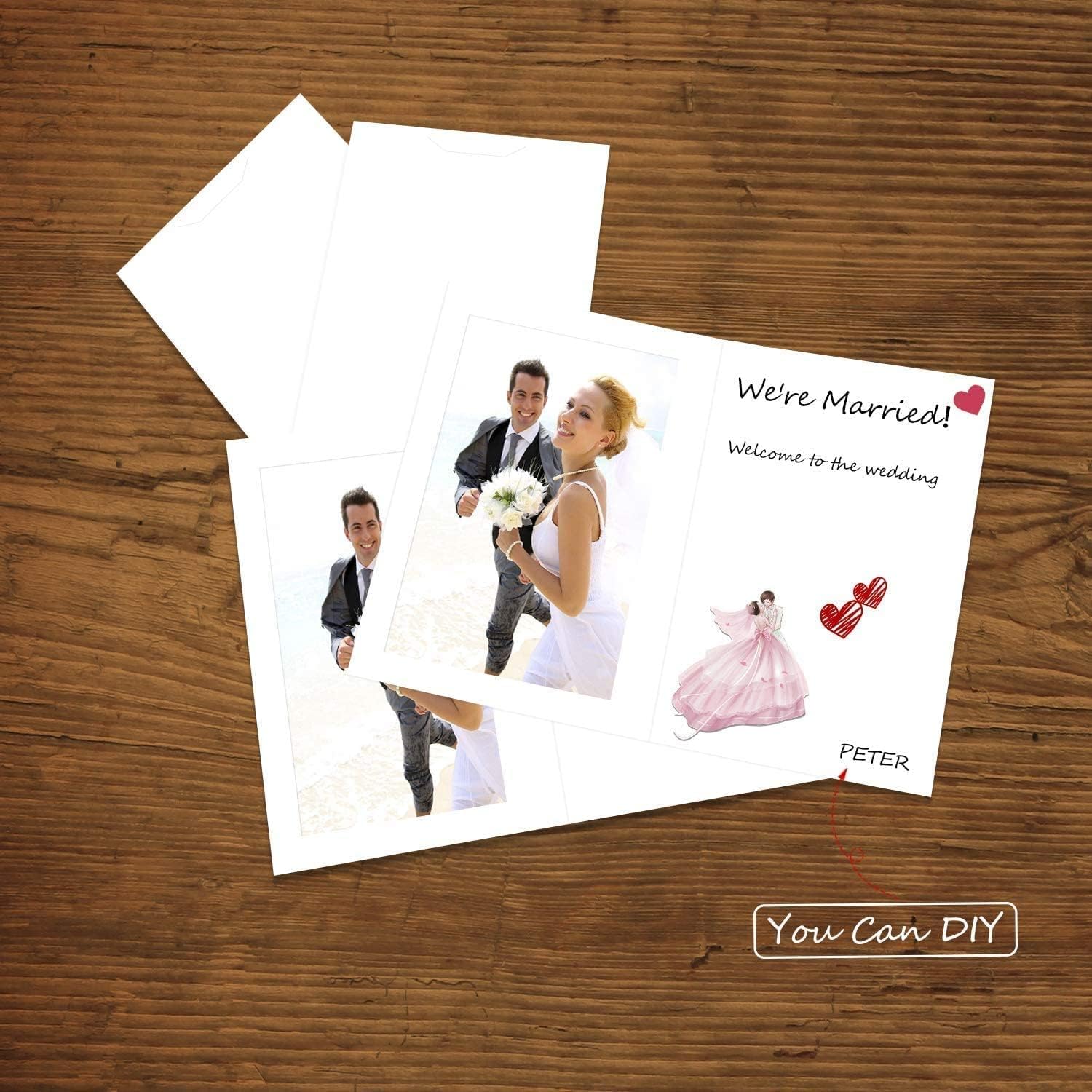 Golden State Art, Pack of 150, 4X6 Photo Folders, Cardboard Picture Frame, Paper Photo Frame Cards, Greetings/Invitation Cards, Special Events: Graduation, Christmas, Wedding(White)