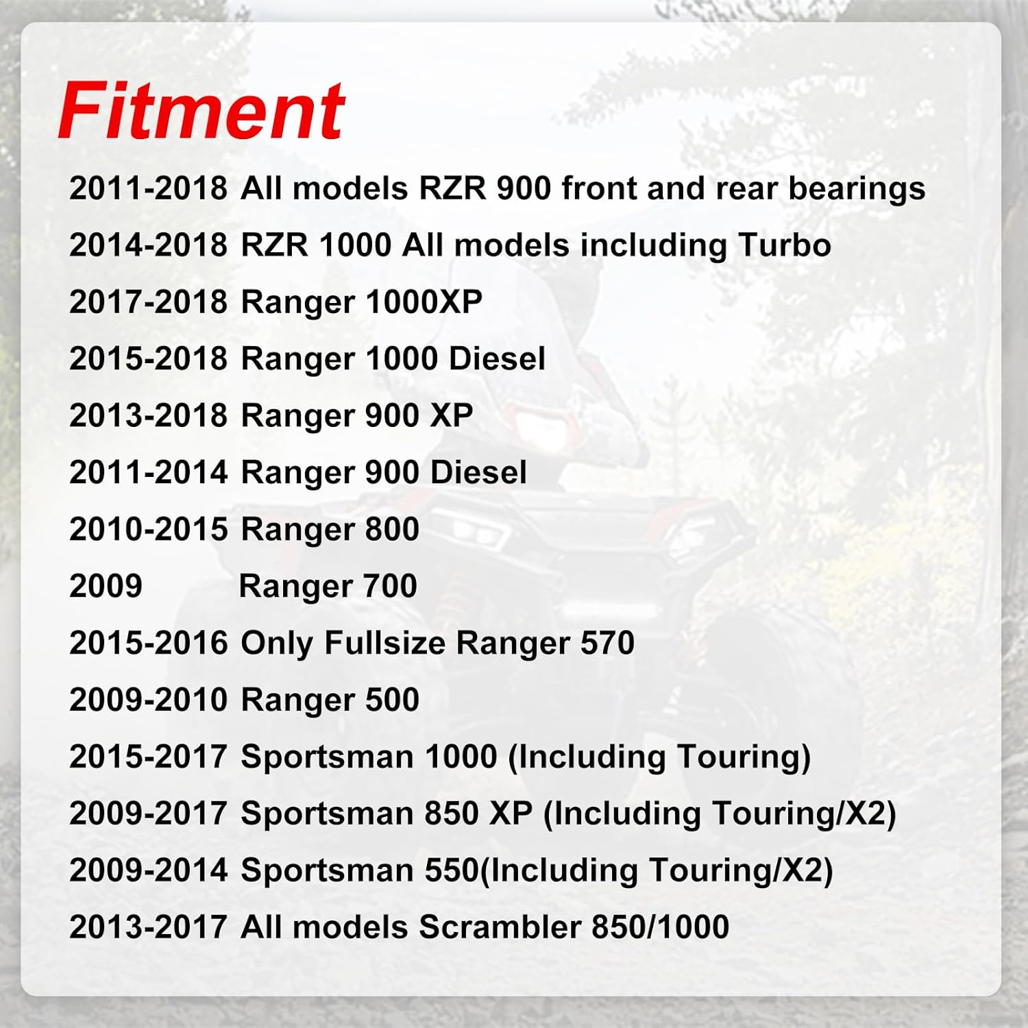 RULLINE Polaris ATV & UTV Wheel Bearing Install & Removal Press Tool Kit – Front/Rear Hub Press Tools for Sportsman XP 550-1000, Ranger 500-1000, RZR 570-1000, Scrambler 850-1000