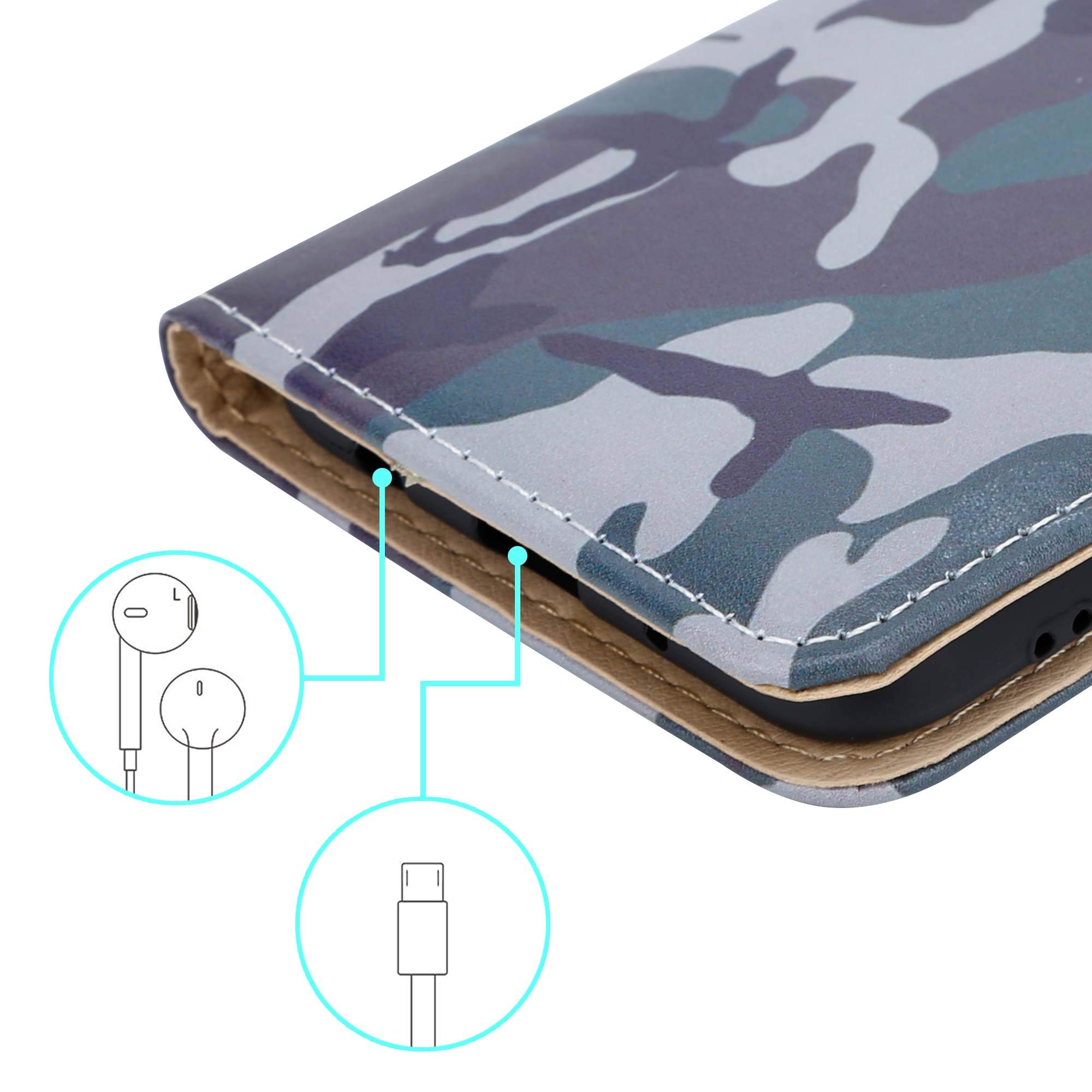 Pixfab Custodia A Portafoglio In Pelle Con Supporto Per Sony Xperia 5 II 5G – Slot Carte E Chiusura Magnetica