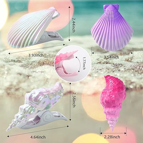 Miniatura 5 de Clips de toalla de playa para sillas de playa, sillas de descanso, estantes de secado, alfileres decorativos a prueba de viento (4 piezas) (colorido