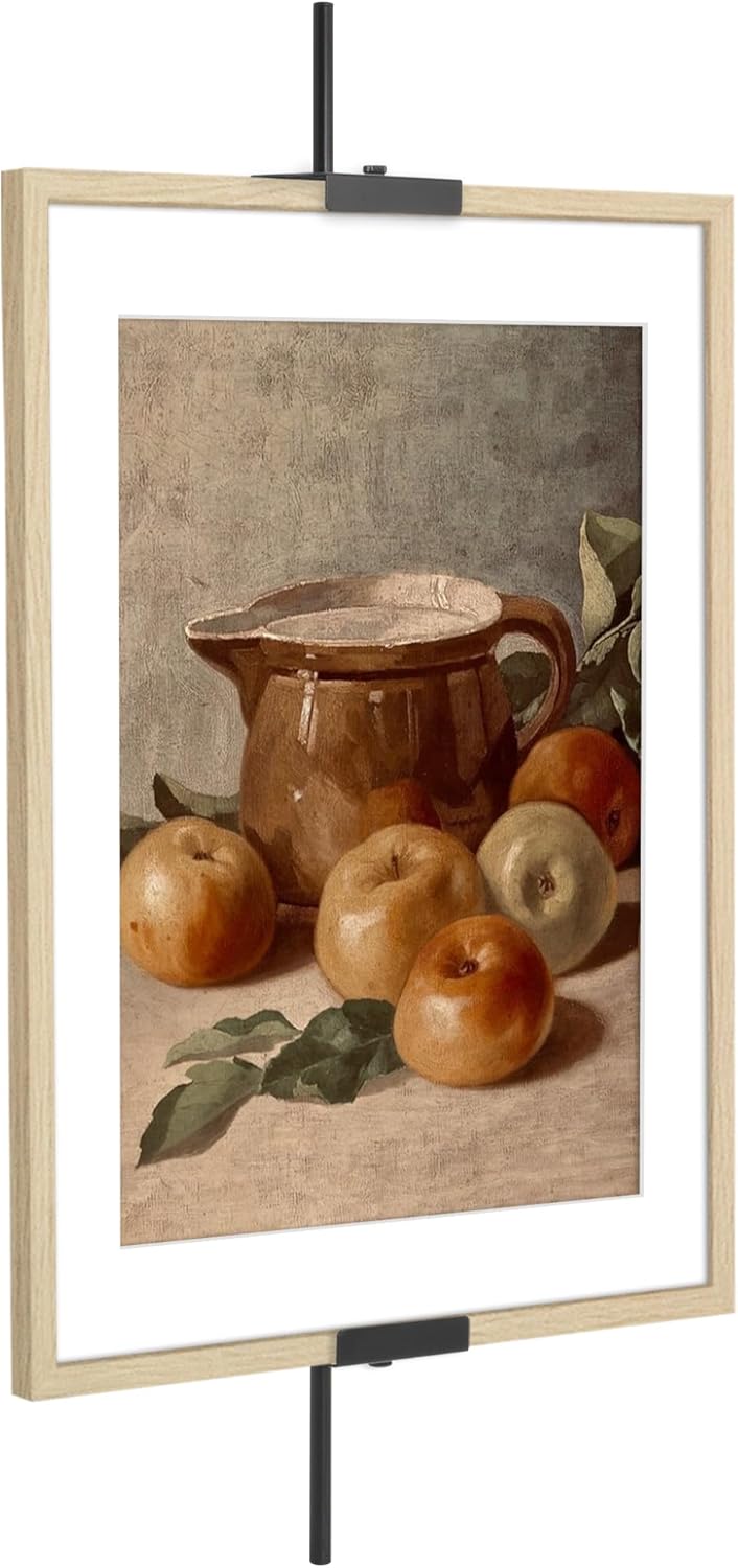 Americanflat 30" Picture Frame Stand - Wall Mounted Frame Stand - Artwork and Photo Easel with Adaptive Clamps for Different Frame Profiles - Ideal for 20x30 Frame - Black