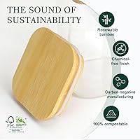 Vista 6 de LIBWYS Juego de tarros de vidrio de cocina con tapas de bambú para almacenamiento (1 unidad, 1.22 cuartos de galón), tarros de comida cuadrados