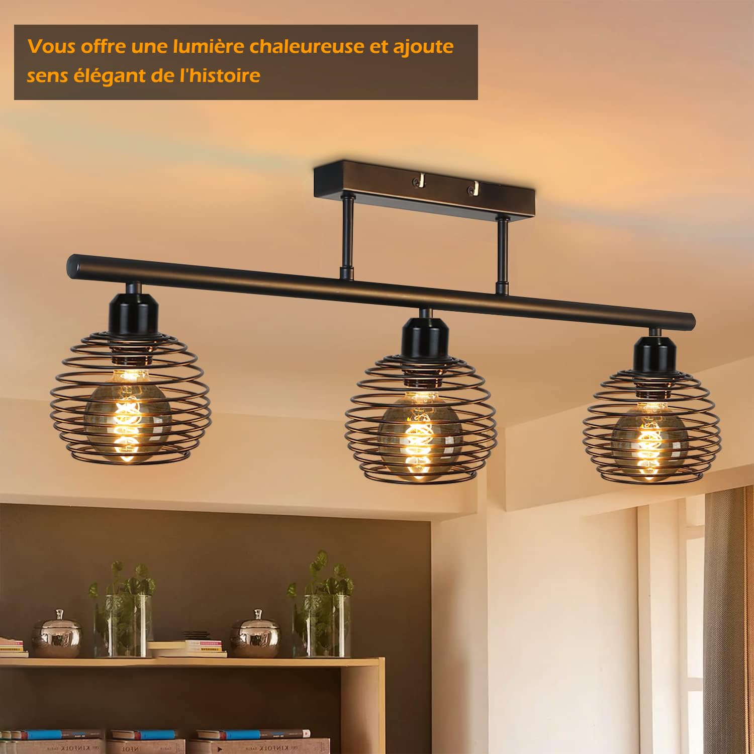 Ampoule LED vintage Edison, Ampoule dimmable E27 2700K 4W LED, Lampe Edison vintage à intensité variable E27, idéale pour un éclairage nostalgique et rétro - Gris Fumé - 6 pièces (G80)
