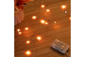 Ariceleo Mini Halloween Fairy Lights Battery Operate: Light Up Your Night with Enchanting Orange Glow