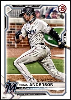 Baseball MLB 2021 Bowman 5x7#12 Brian Anderson /49 Marlins