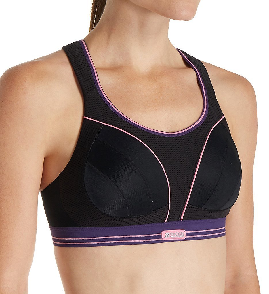 Women's Ultimate Run Sports Bra - Black/Purple, Size 30B
