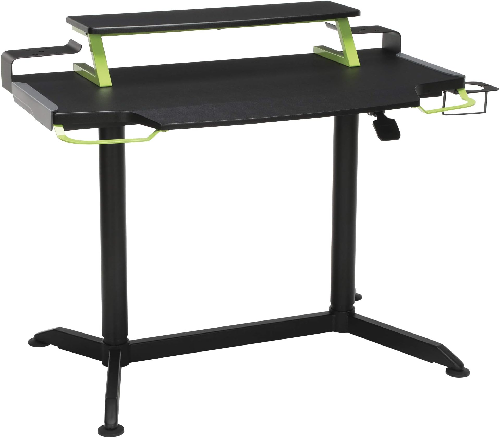 RESPAWN RSP-3000 Computer Ergonomic Height Adjustable Gaming Desk, 23.625" D x 42" W x 33.5" - 49.5" H, Green