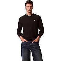 Calvin Klein Uomo Maglietta Maniche Corte Waffle Badge Tee con Scollo Rotondo