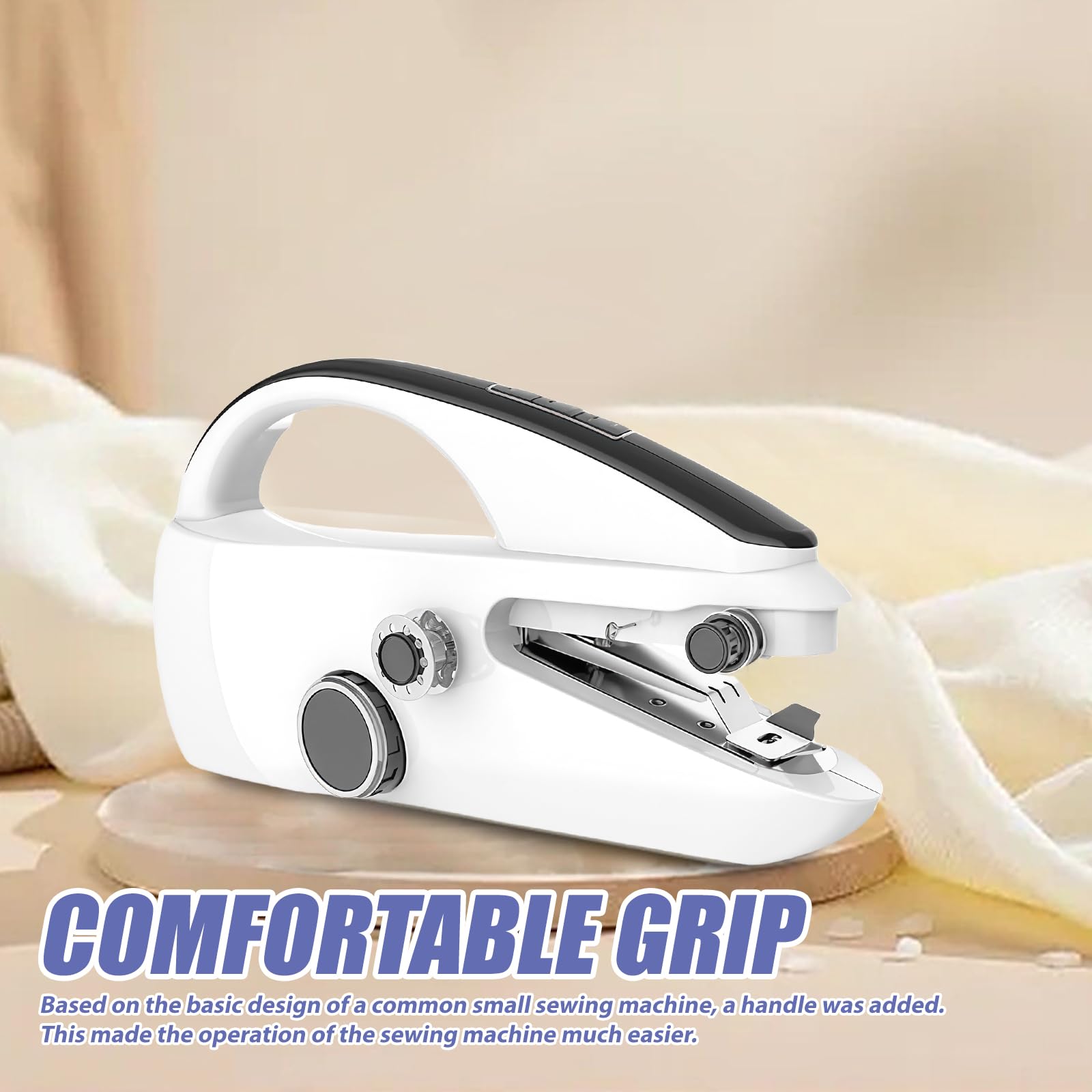 Mini macchina da cucire a mano elettrica: macchina da cucire manuale multifunzionale, mini macchina da cucire a doppia velocità, macchina da cucire portatile, per vestiti, tende, riparazioni