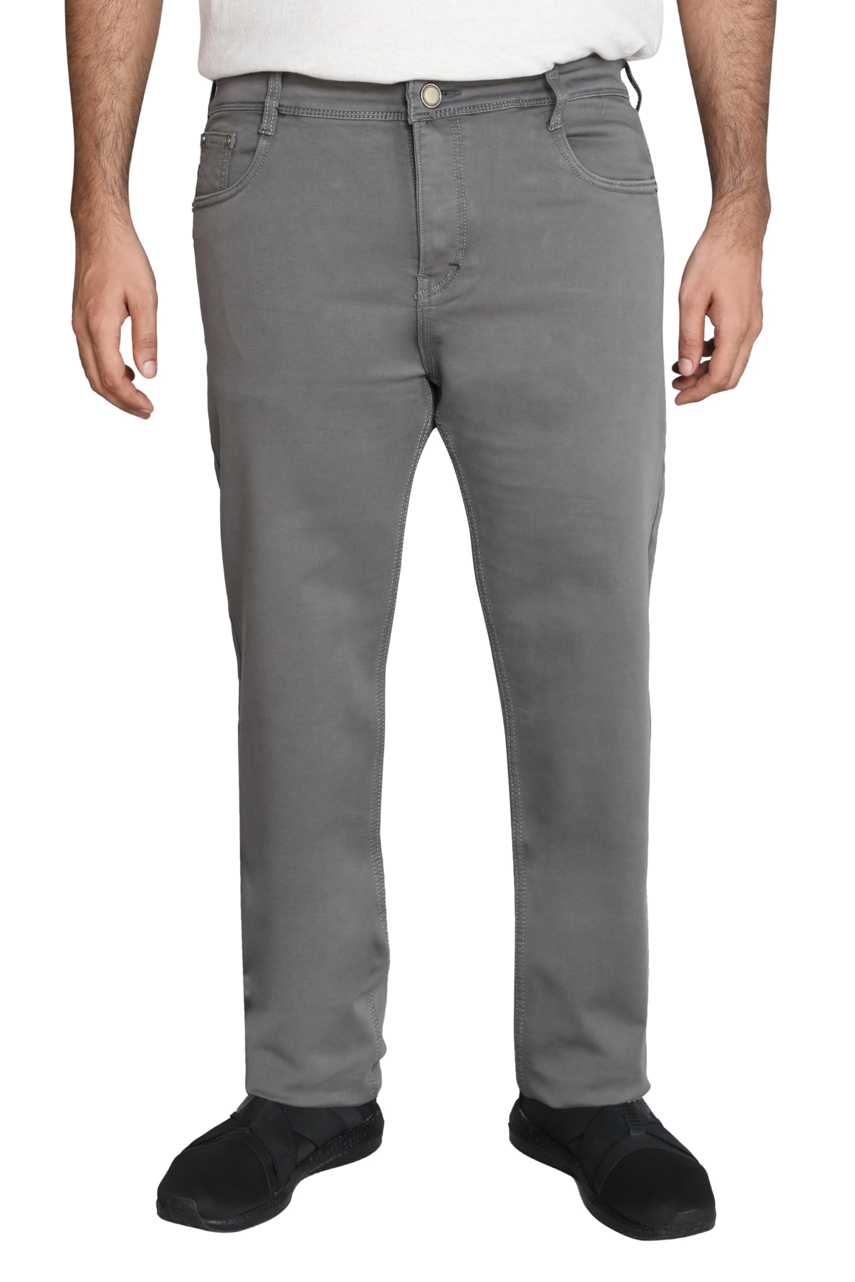 a saba Men's Plus Size Straight Fit Jeans, Grey, Casual Wear 801812-13-picture-34