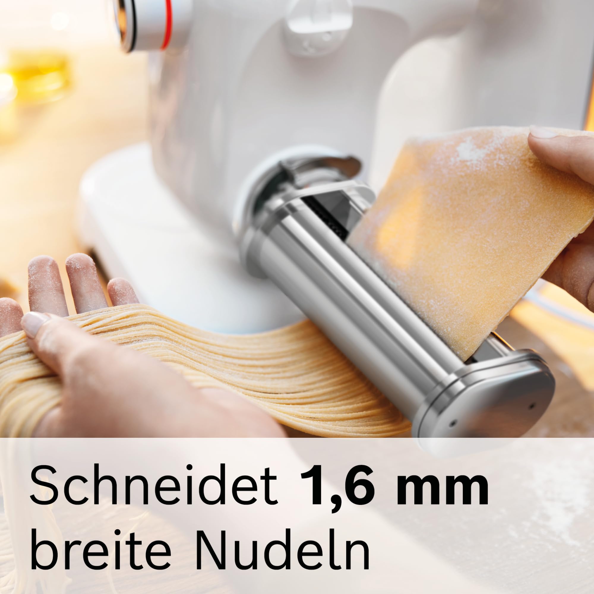 Bosch MUZ5NV3 Pastawalze Spaghetti 1,6mm Edelstahl Zubehör für Küchenmaschine Serie 4 Serie 2