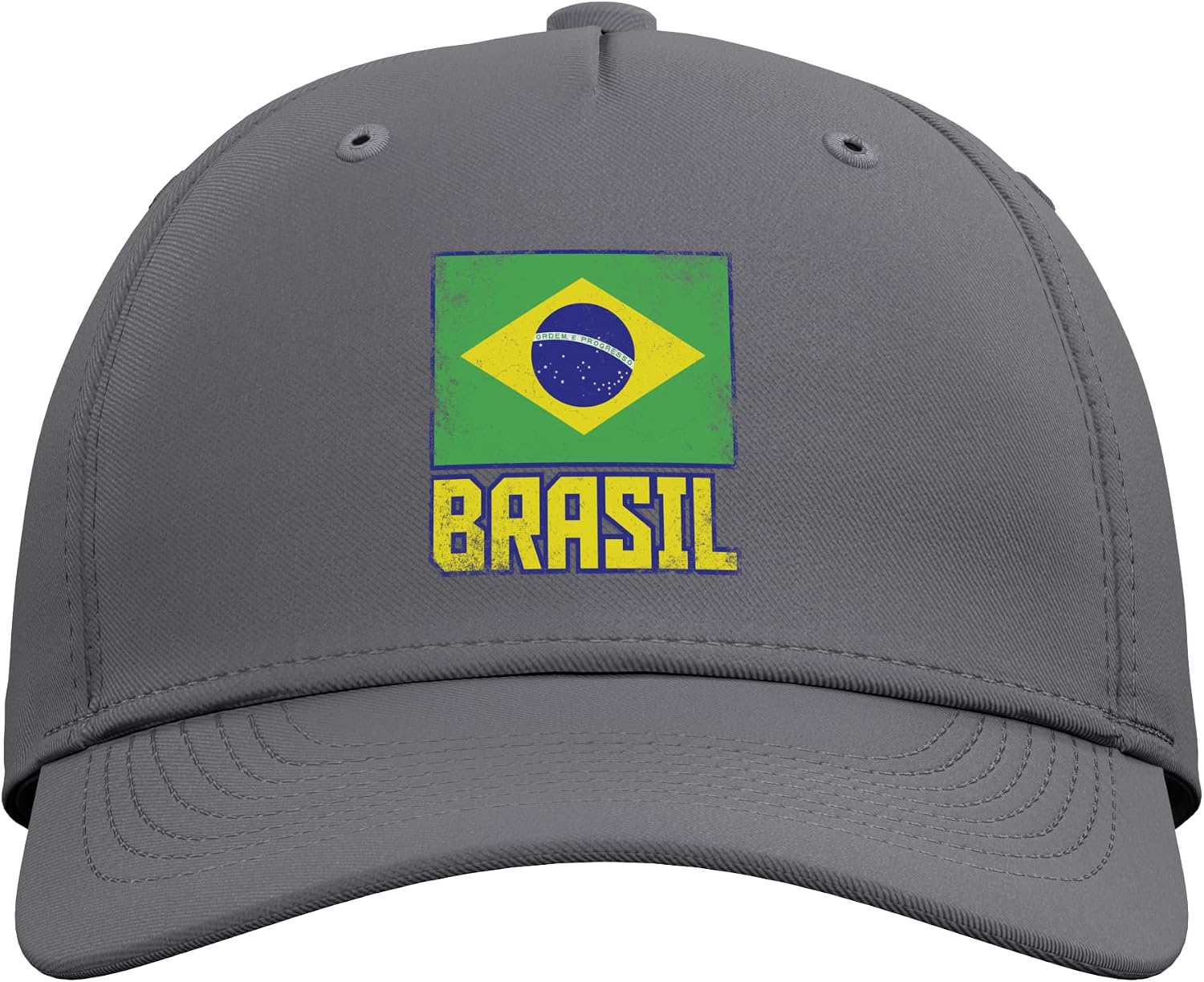 Brasil Brazil Flag Vintage Retro Country Brazilian Pride Adjustable Baseball Hat