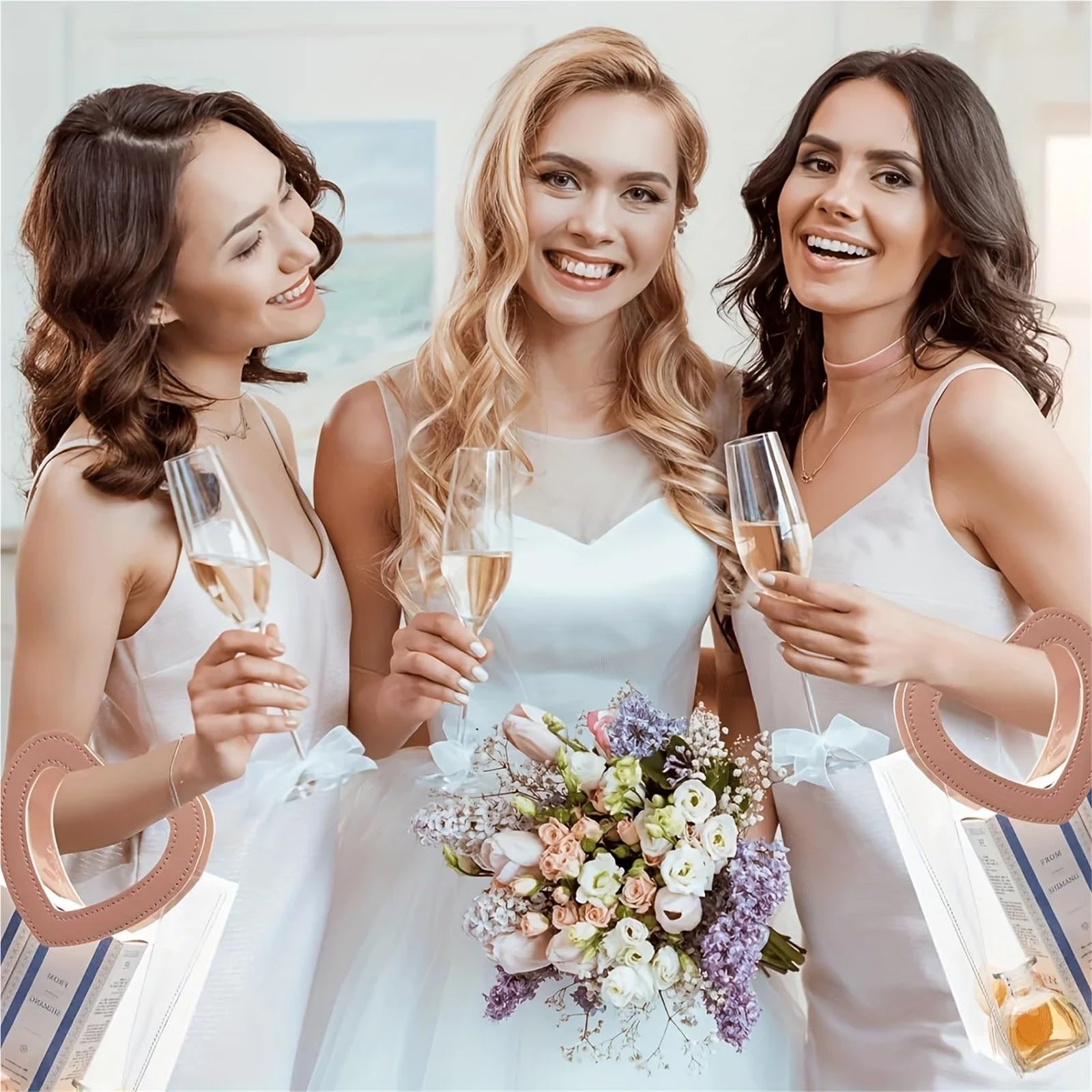 Bolsas de regalo 24 piezas, bolsa con asa en forma corazón para Fiestas