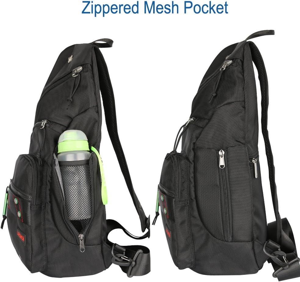 Larswon Sling Backpack, Sling Bag Laptop, Crossbody Bag Men, Shoulder Bags Black - Image 5