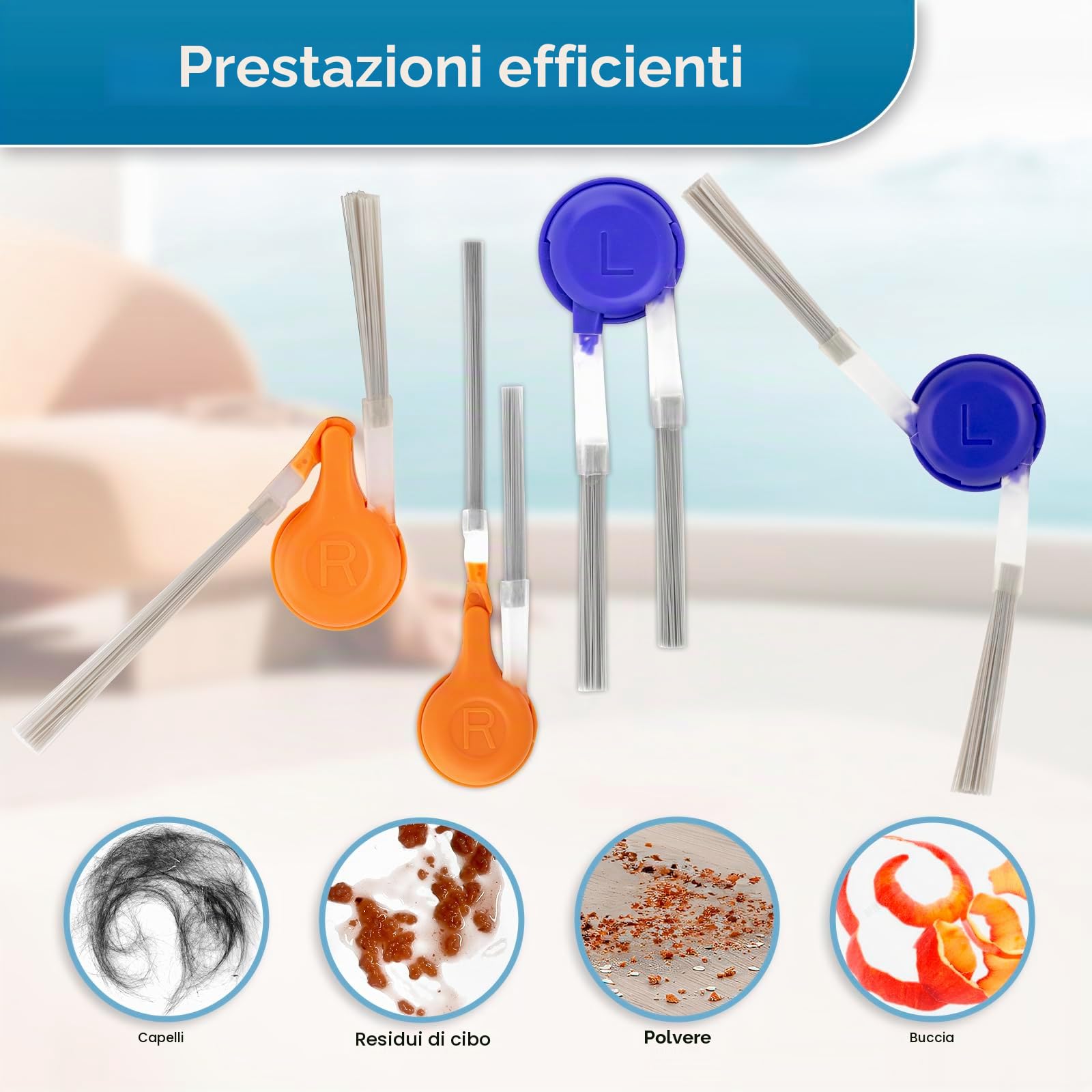 Confezione da 14 pezzi di ricambio Flow compatibili con robot aspirapolvere Narwal Flow, 1 spazzola a rullo, 1 mocio a pista, 4 spazzole laterali, 4 filtri HEPA, 4 sacchetti per la polvere, kit di