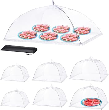 Food Covers for Outside - Food Tents/Food Covers for Outdoors Mesh Screen, Picnic Pool Party Supplies, Pop-Up and Collapsible, 7 PACK 1*XXL+2*L+2*M+2*S