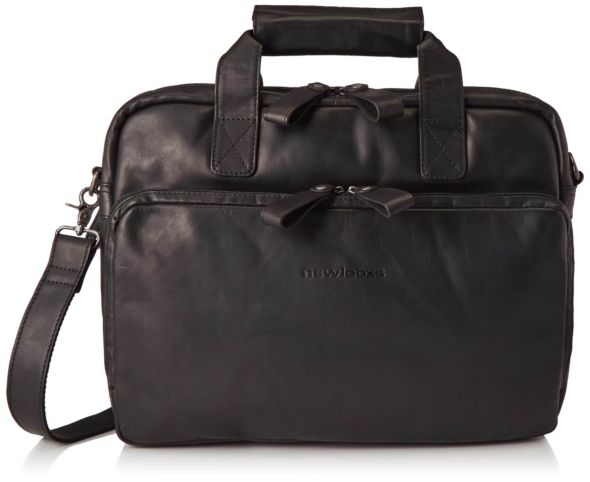 New Looxs Cali Leather Radtasche, Black, 40 x 15 x 32 cm Sport & Freizeit