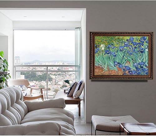 Miniatura 7 de Eliteart -La noche estrellada de Vincent Van Gogh Giclée enmarcada, tamaño enmarcado 27 35 x 34 35 pulgadas