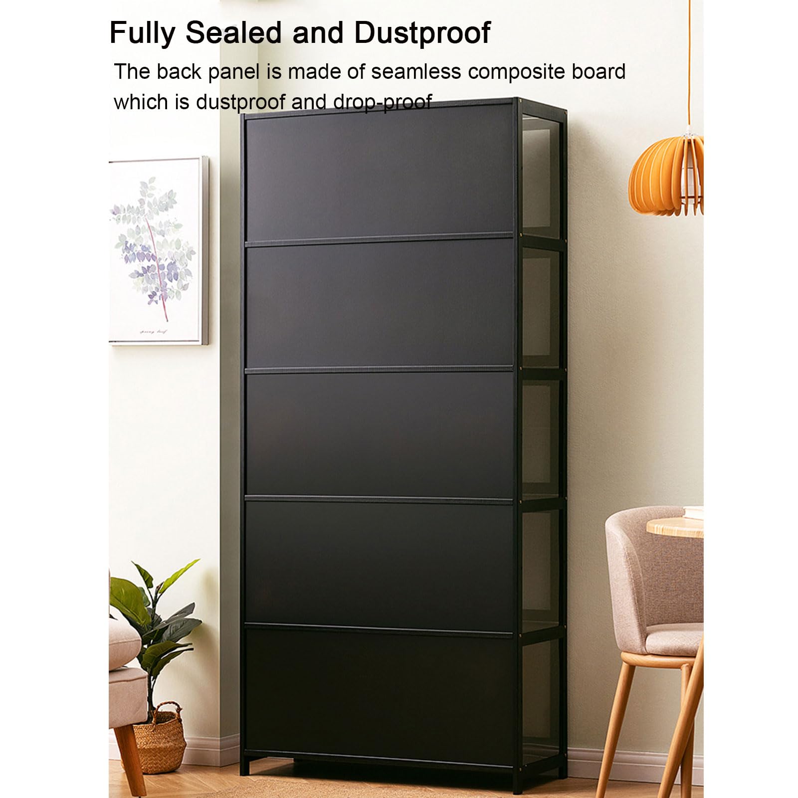 Amazon.co.jp: 扉付き本棚、床置き式本棚ディスプレイキャビネット