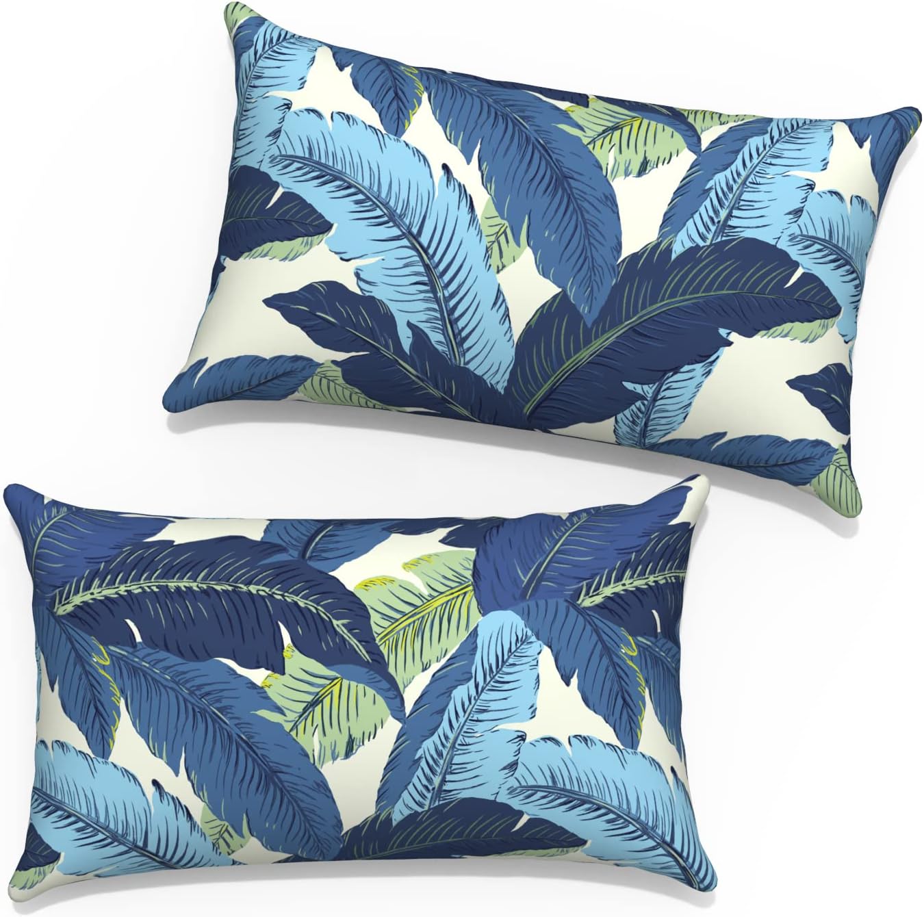 TWLEAR Outdoor Lumbar Pillow Covers 12”x20”, Rectangle Throw Pillow Covers for Patio