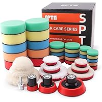 SPTA Tamponi per lucidatura,Tampone di lucidatura, Kit lucidatura con Adattatore per Trapano M14