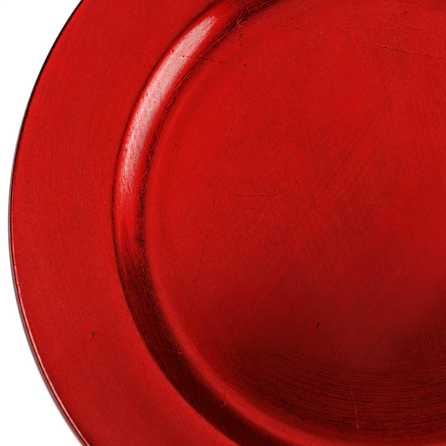 com-four® 4x sottopiatti in rosso - piattini come decorazioni da tavola - piatti decorativi per matrimoni, feste di famiglia o Natale - Ø 32 cm